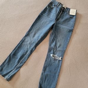 Abercrombie 90s slim straight ultra high rise jeans